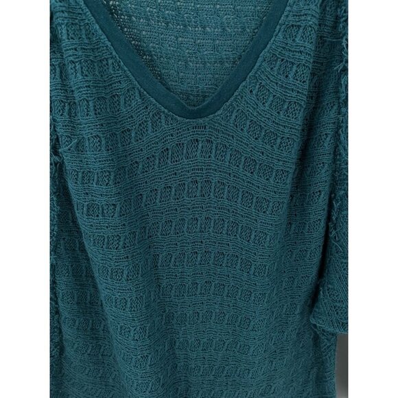 Free people Thein's Hacci Sweater Green Loose Knit Dolman Sleeve We The Free - Picture 6 of 10